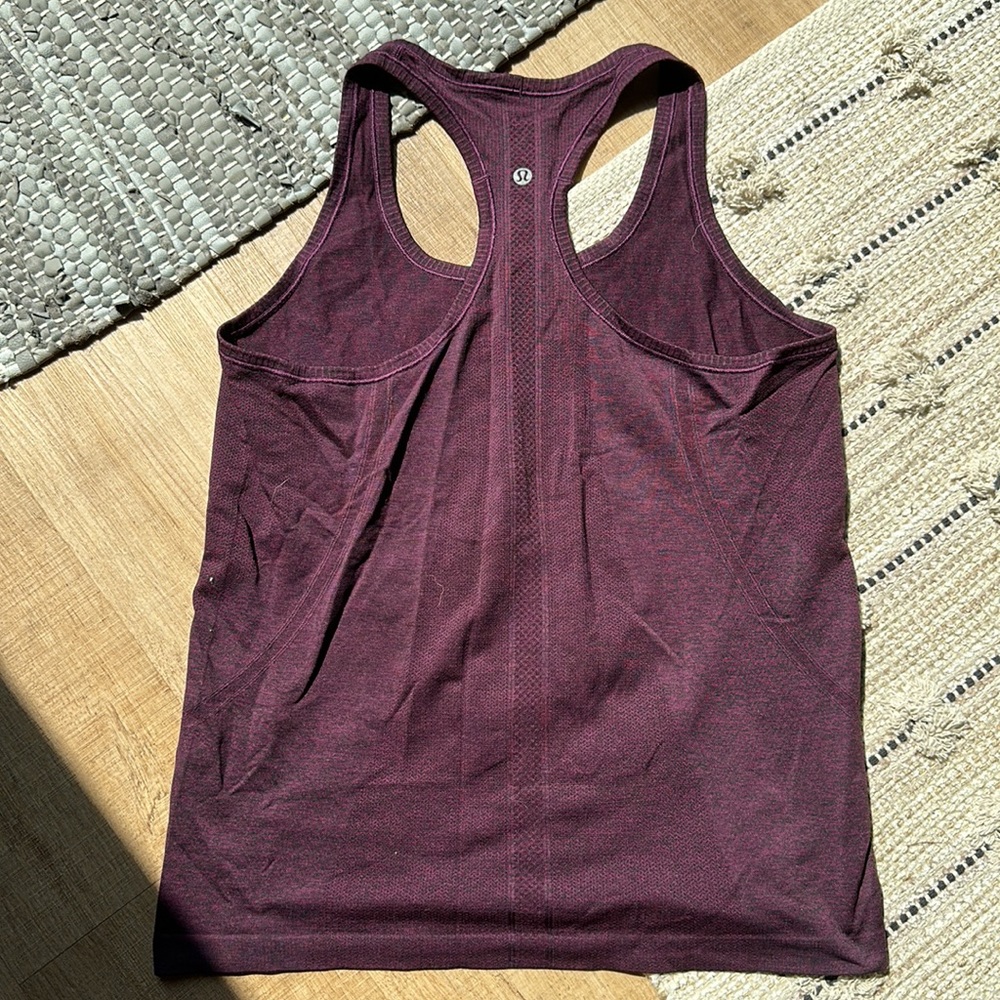 EUC Maroon Lululemon Swiftly Tech Tank. Size 10. - Picture 3 of 3